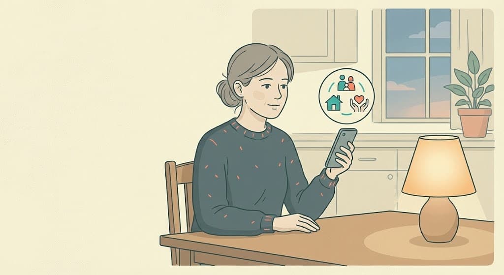 Trusted circle of family, helpers, and care coordination