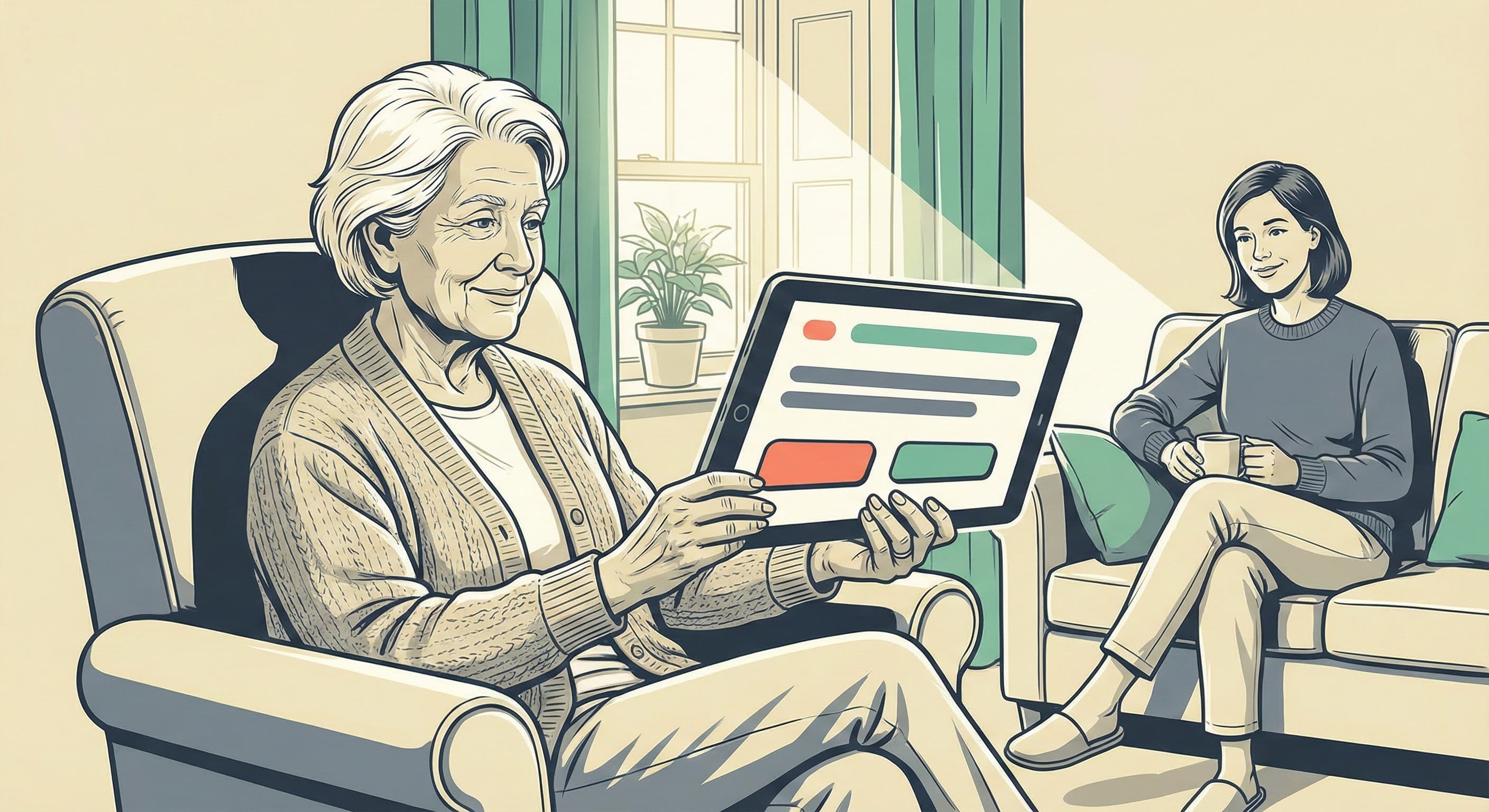 Accessibility features showcasing inclusive design for seniors with different needs