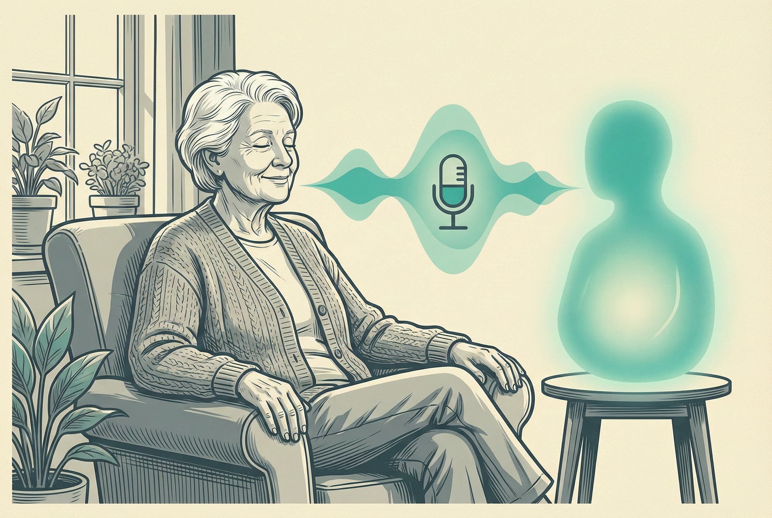 Silvia AI guide interface showing voice and text access options
